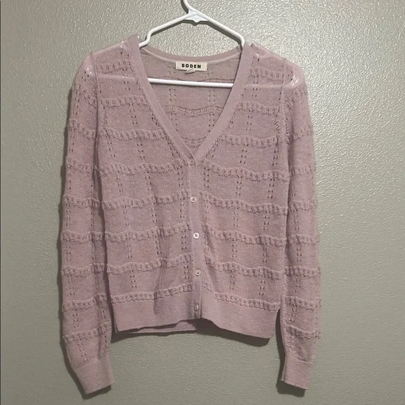 Boden Pink Women's Cardigan Sweater - Picture 2 of 6